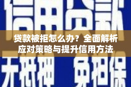 渭源贷款被拒怎么办？全面解析应对策略与提升信用方法