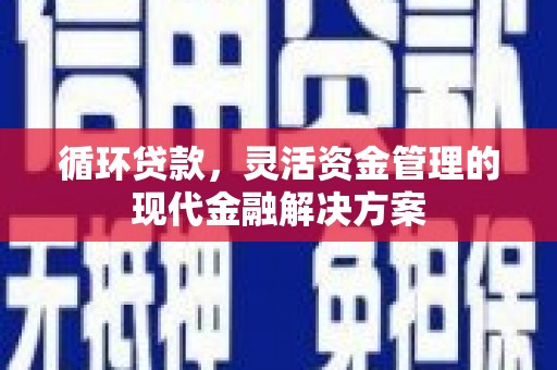 西和循环贷款，灵活资金管理的现代金融解决方案