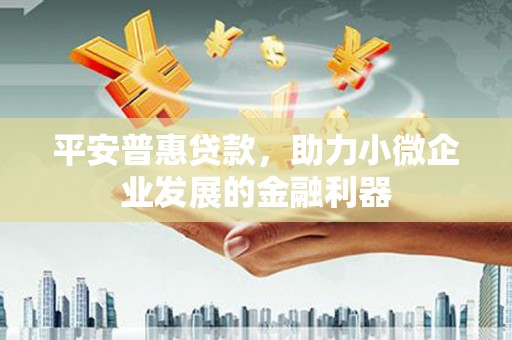 新晃平安普惠贷款，助力小微企业发展的金融利器