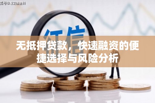 淮上无抵押贷款，快速融资的便捷选择与风险分析