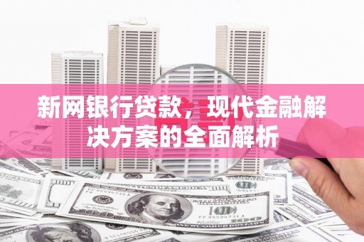 铜梁新网银行贷款，现代金融解决方案的全面解析