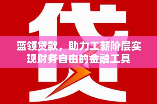 鹿寨蓝领贷款，助力工薪阶层实现财务自由的金融工具